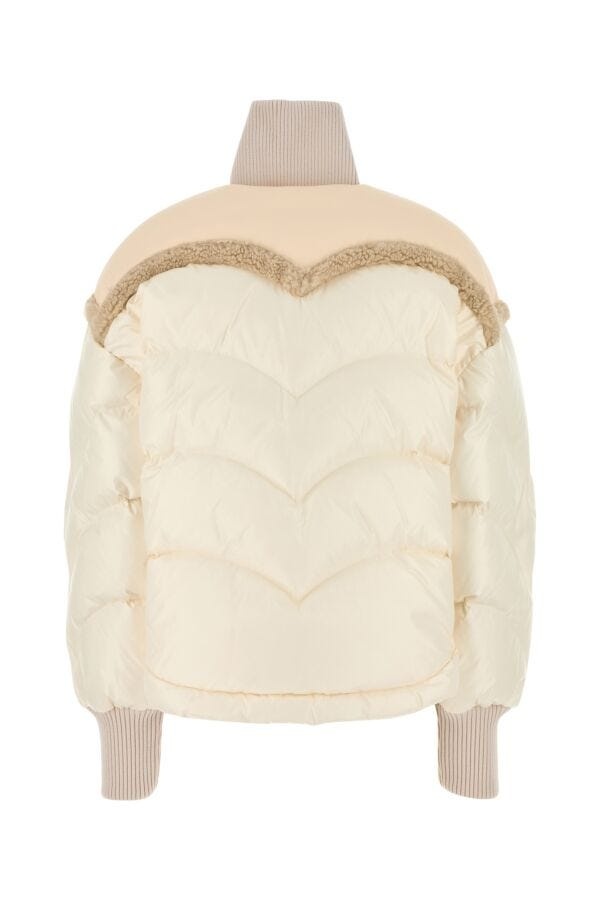 Khrisjoy Women Ivory Nylon Corazon Down Jacket - 2