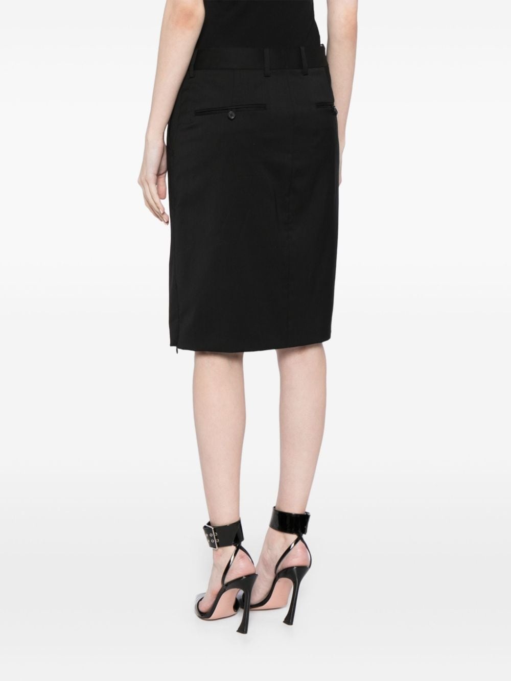 Straight Wool Skirt - 4