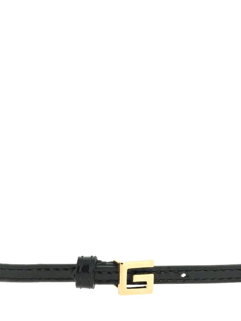 LEATHER CHOKER W/ SQUARE G DETAIL - 3