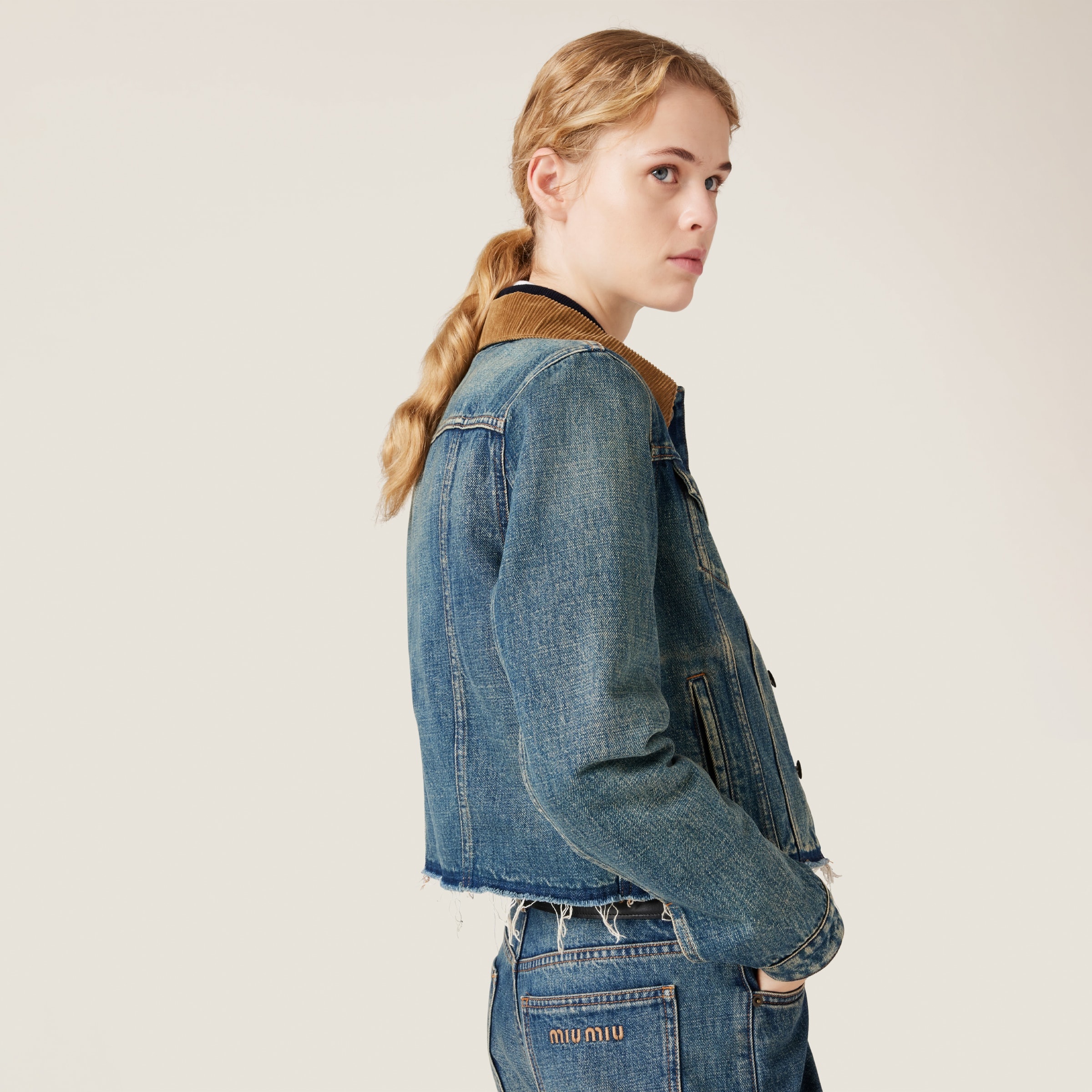 Denim blouson jacket - 5