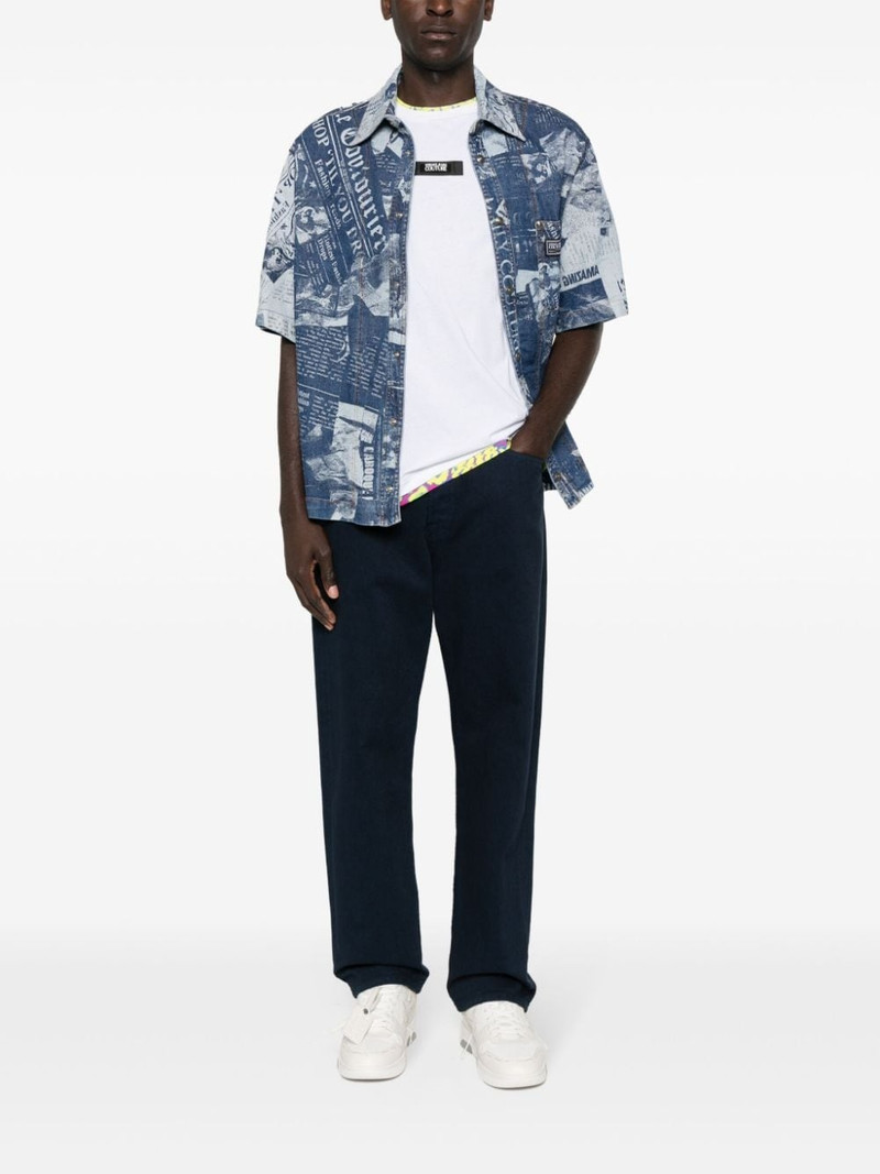 VERSACE JEANS COUTURE Animalier-print cotton T-shirt outlook