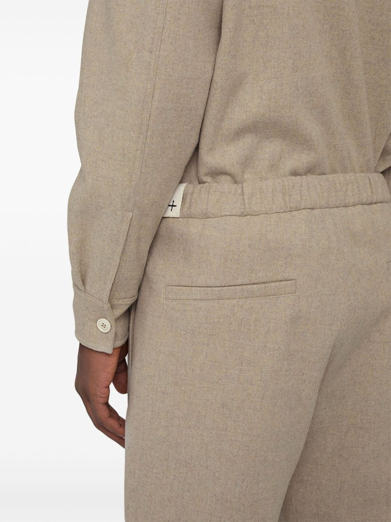 logo-patch wool tapered trousers 5