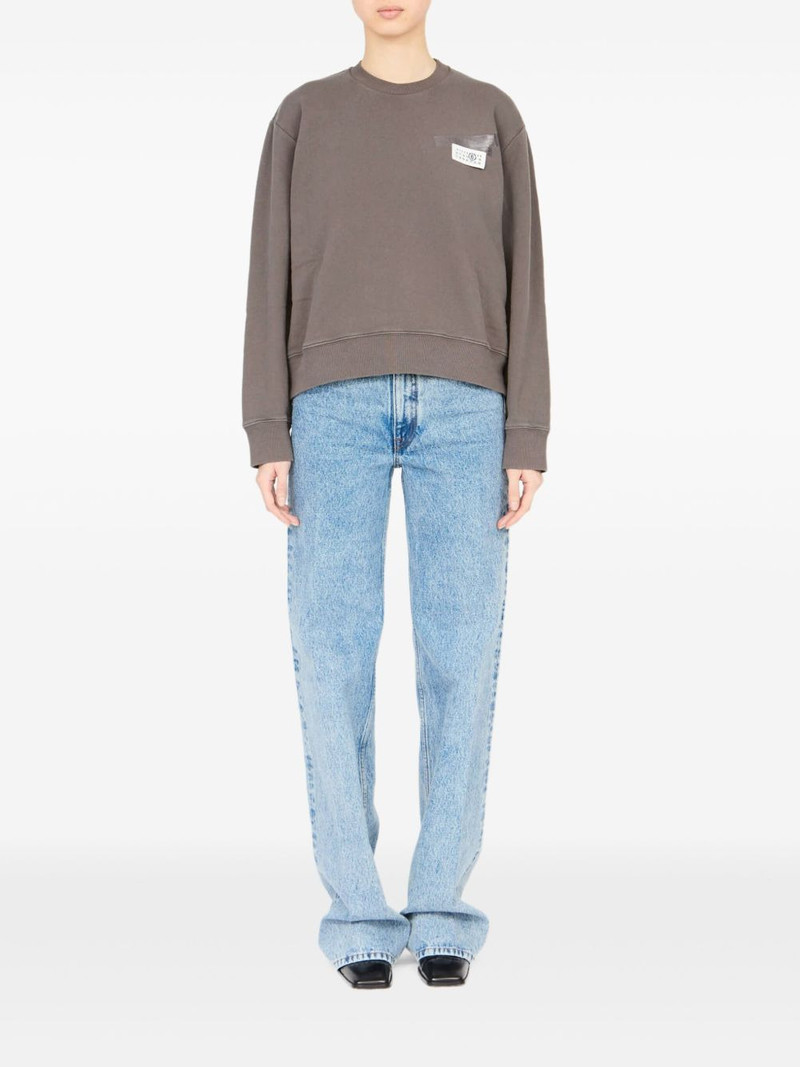 MM6 Maison Margiela logo-patch sweatshirt outlook