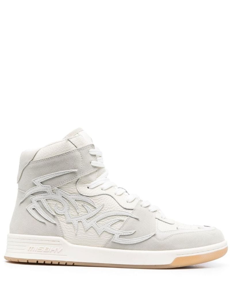 appliqué logo hi-top sneakers - 2