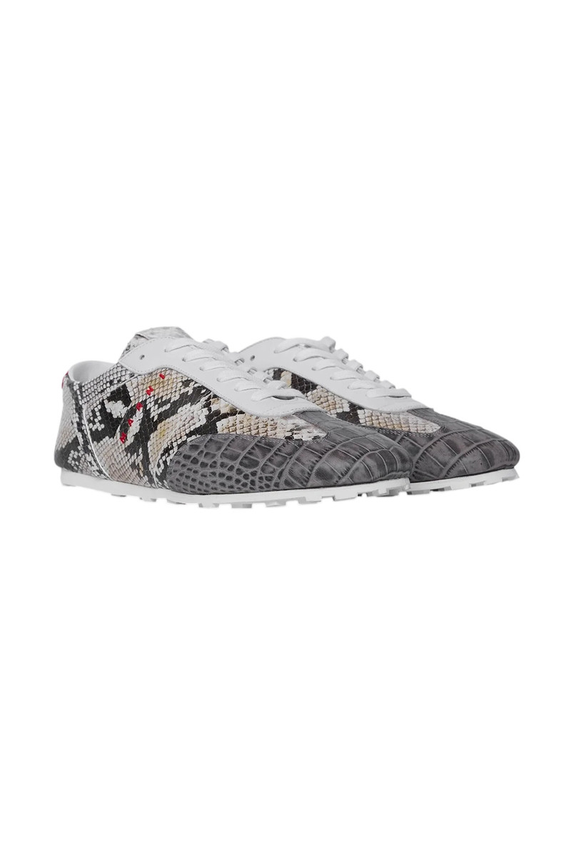 Marni Marni Printed Python Sneakers Grey outlook