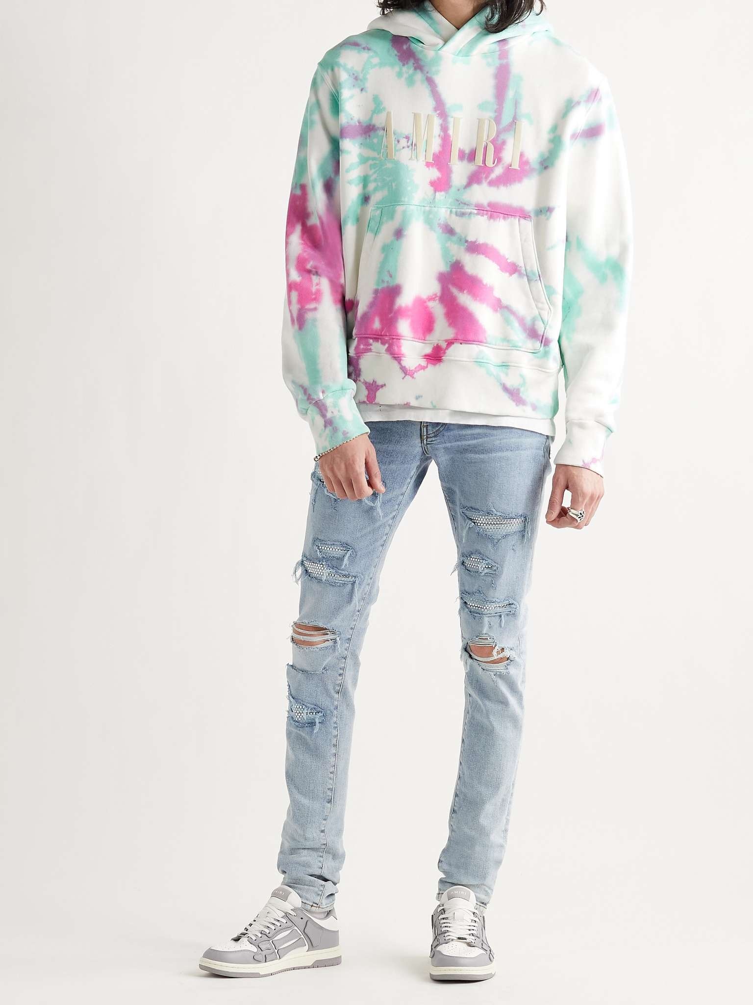 Logo-Flocked Tie-Dyed Loopback Cotton-Jersey Hoodie - 2