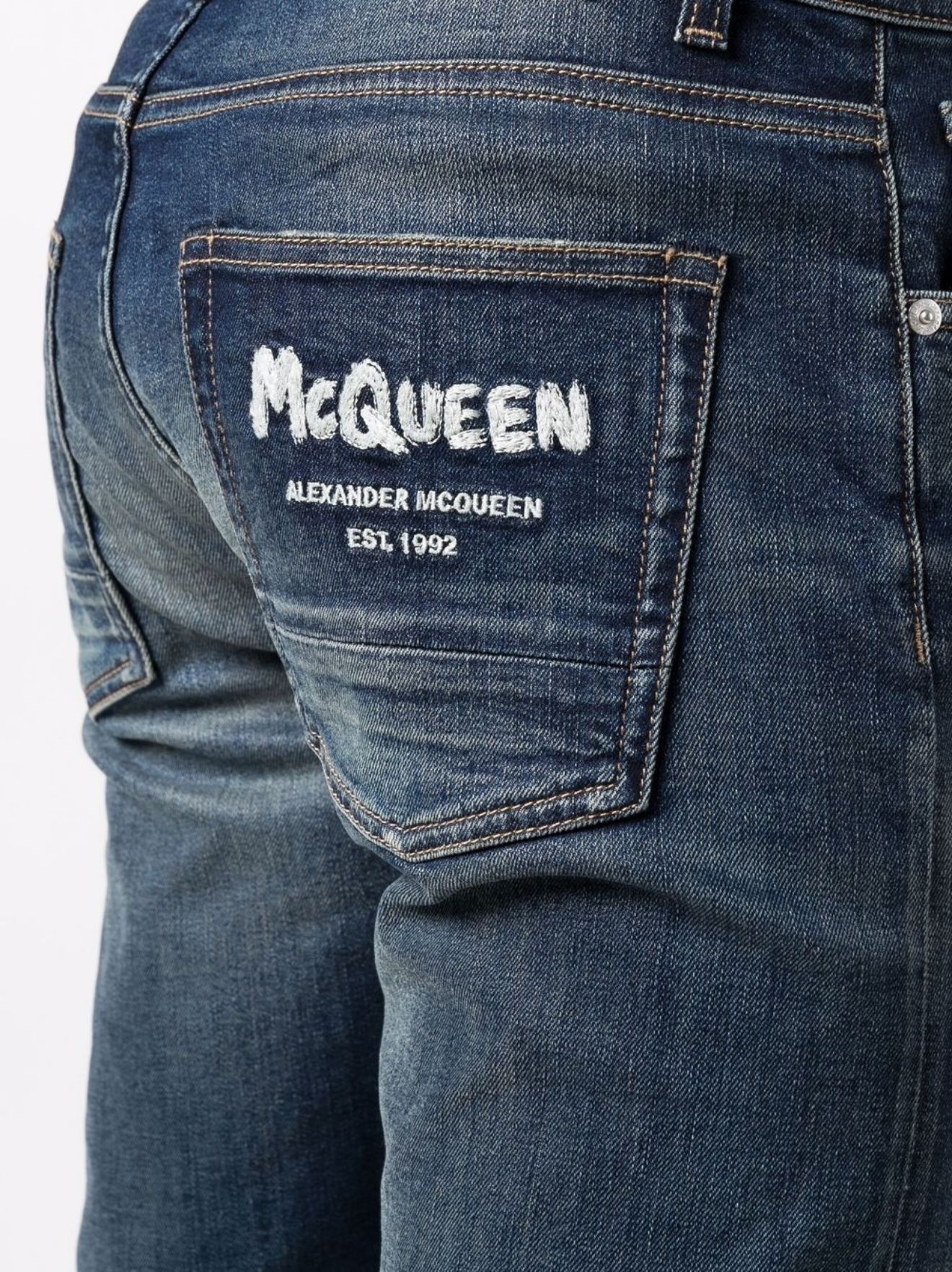 McQueen Graffiti denim jeans - 5