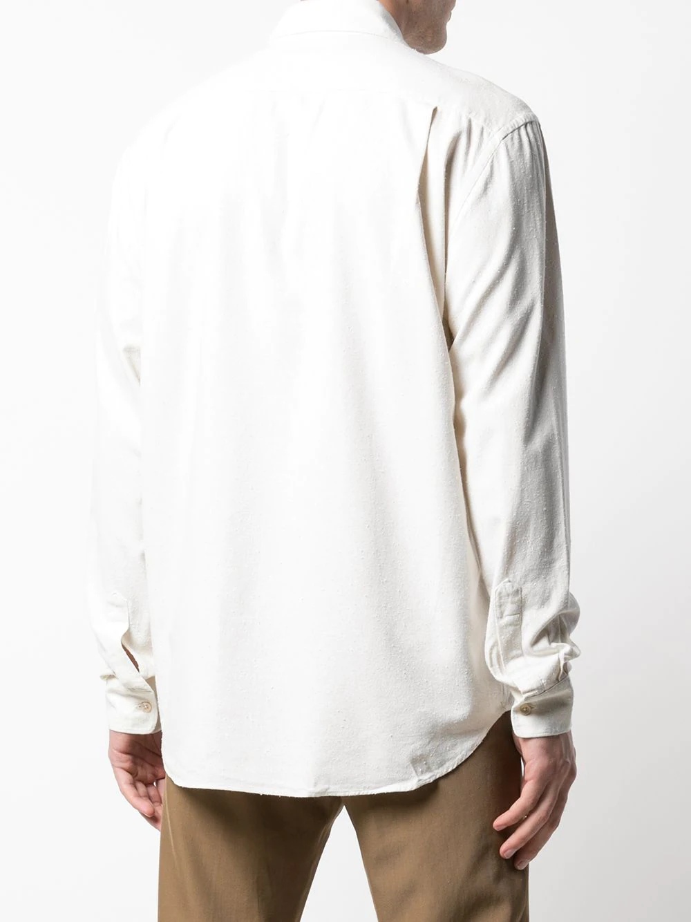 long-sleeve silk shirt - 4