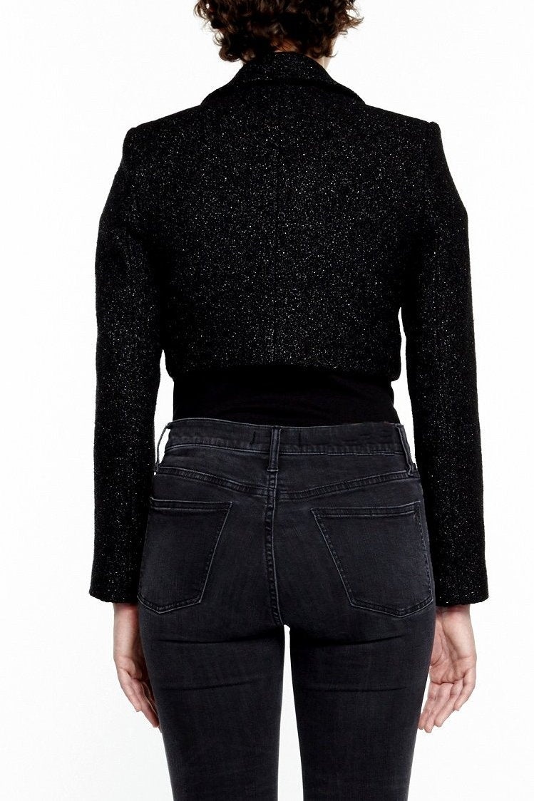 Coco Black Twill and Tweed Jacket - 7