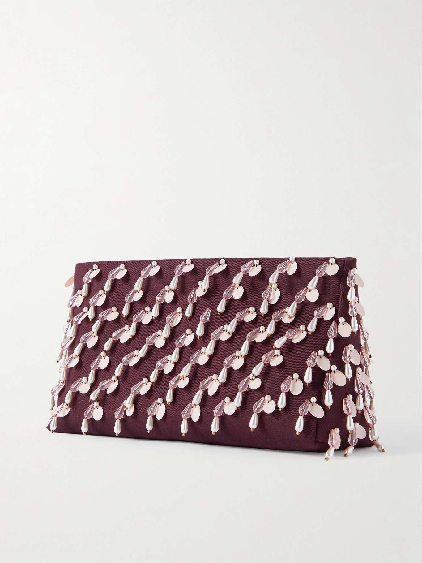 Embellished cotton-gabardine clutch - 3