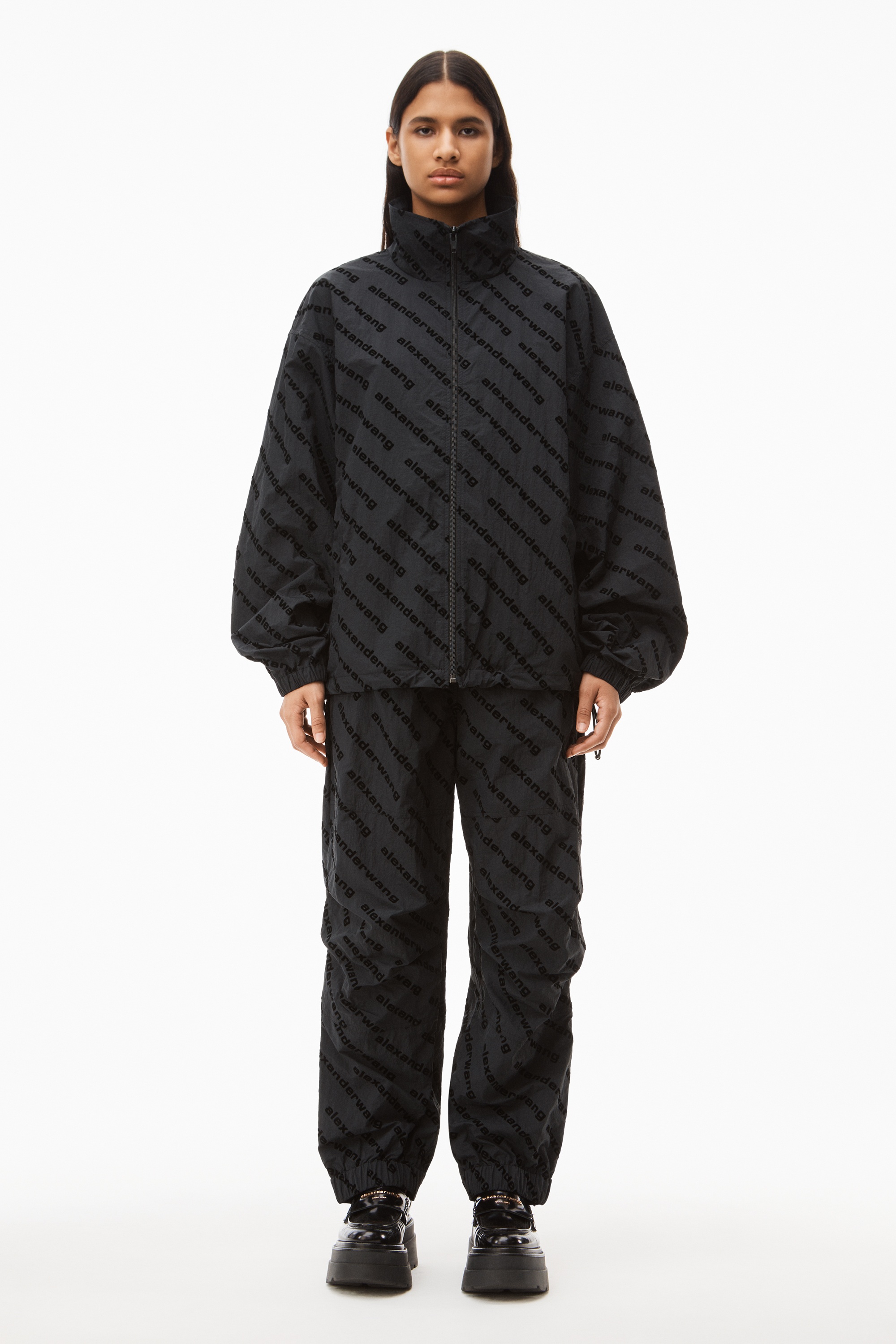 LOGO TRACK JACKET IN CRINKLE NYLON - 2