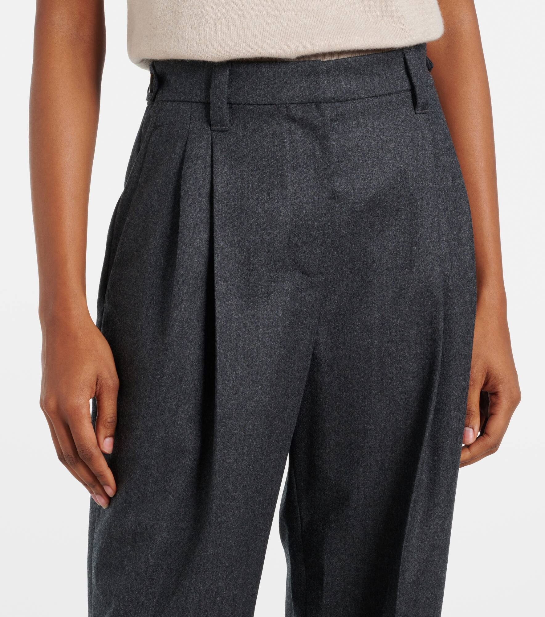 Baggy Sartorial high-rise wool straight pants - 4