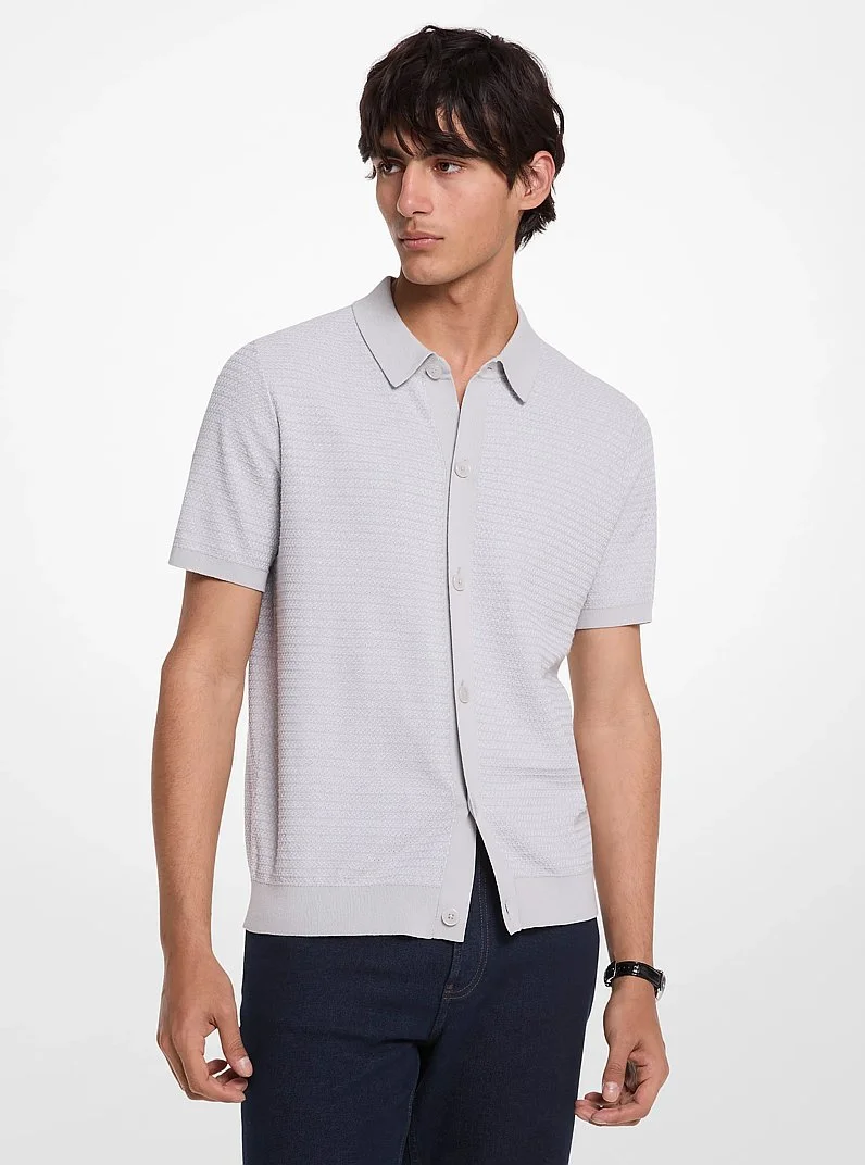 Cotton Tuck Stitch Shirt - 1