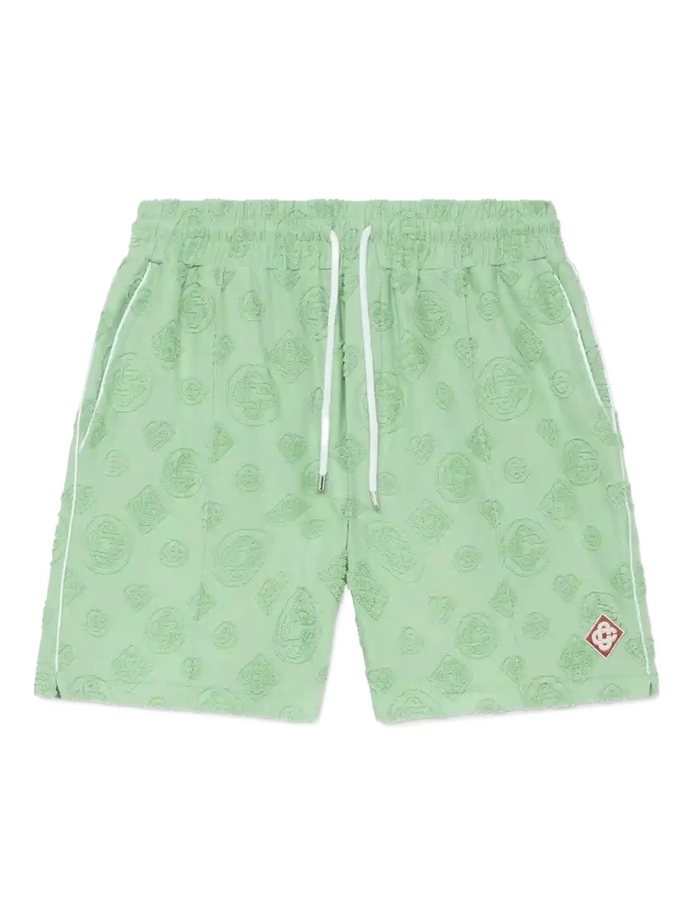 monogram-pattern track shorts - 1