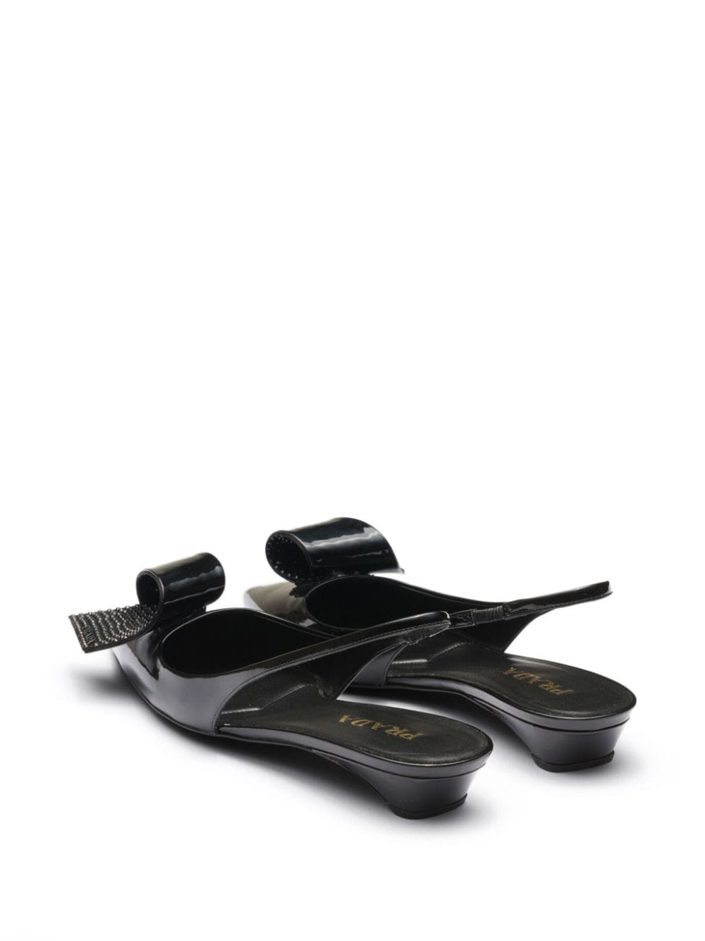 25mm appliquÃ©-detail leather pumps - 3
