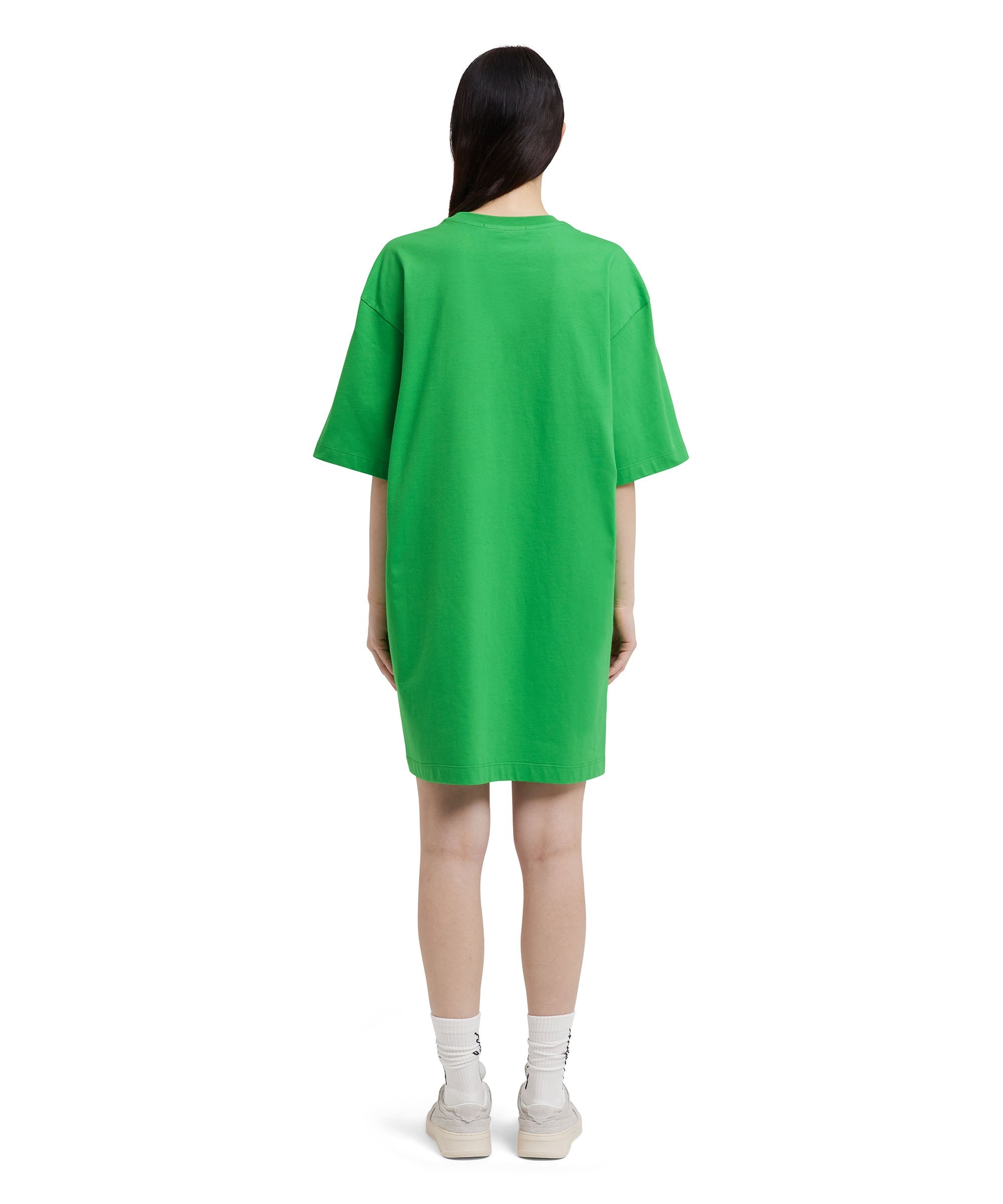 Long T-Shirt dress with brushstroke logo - 3