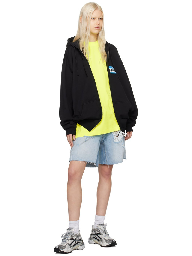 Blue Destroyed Denim Shorts 4