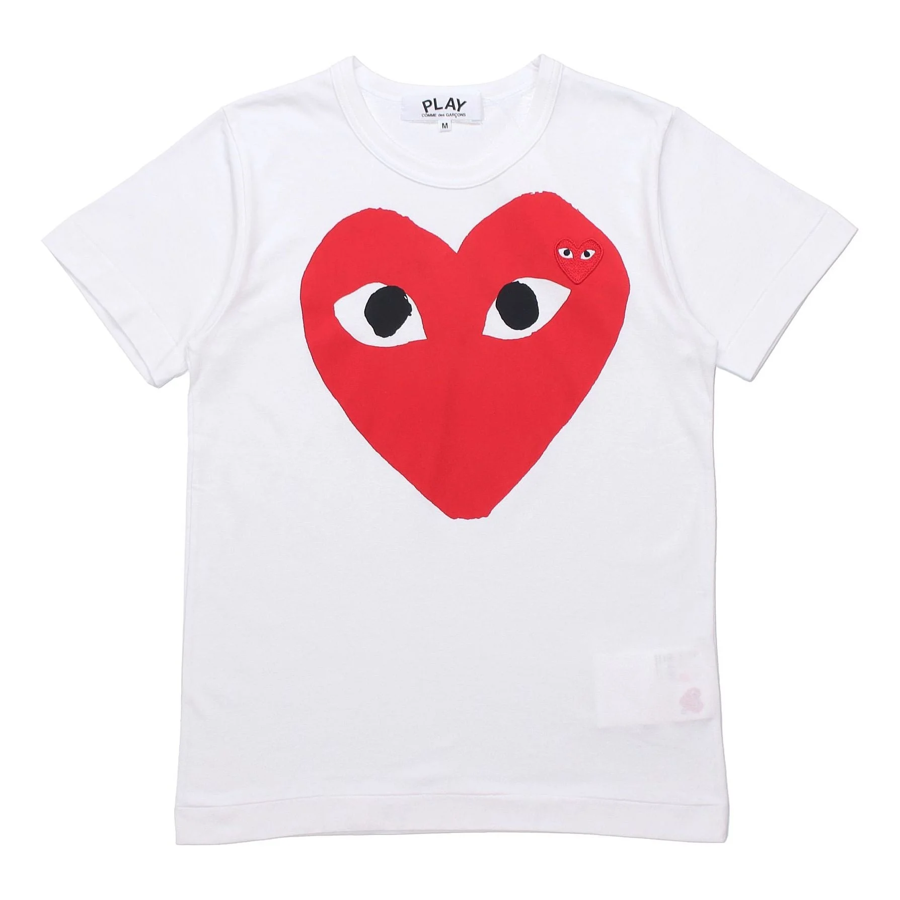 (WMNS) COMME des GARCONS PLAY Heart Emblem T-Shirt 'White' AZ-T025-051-1 - 1