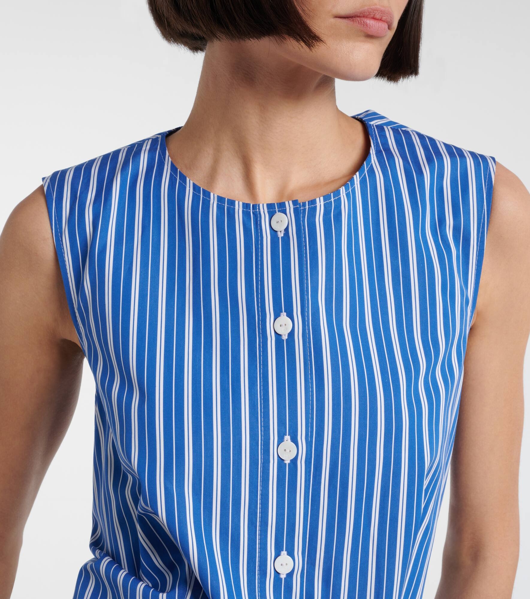 Striped cotton shirt dress - 4