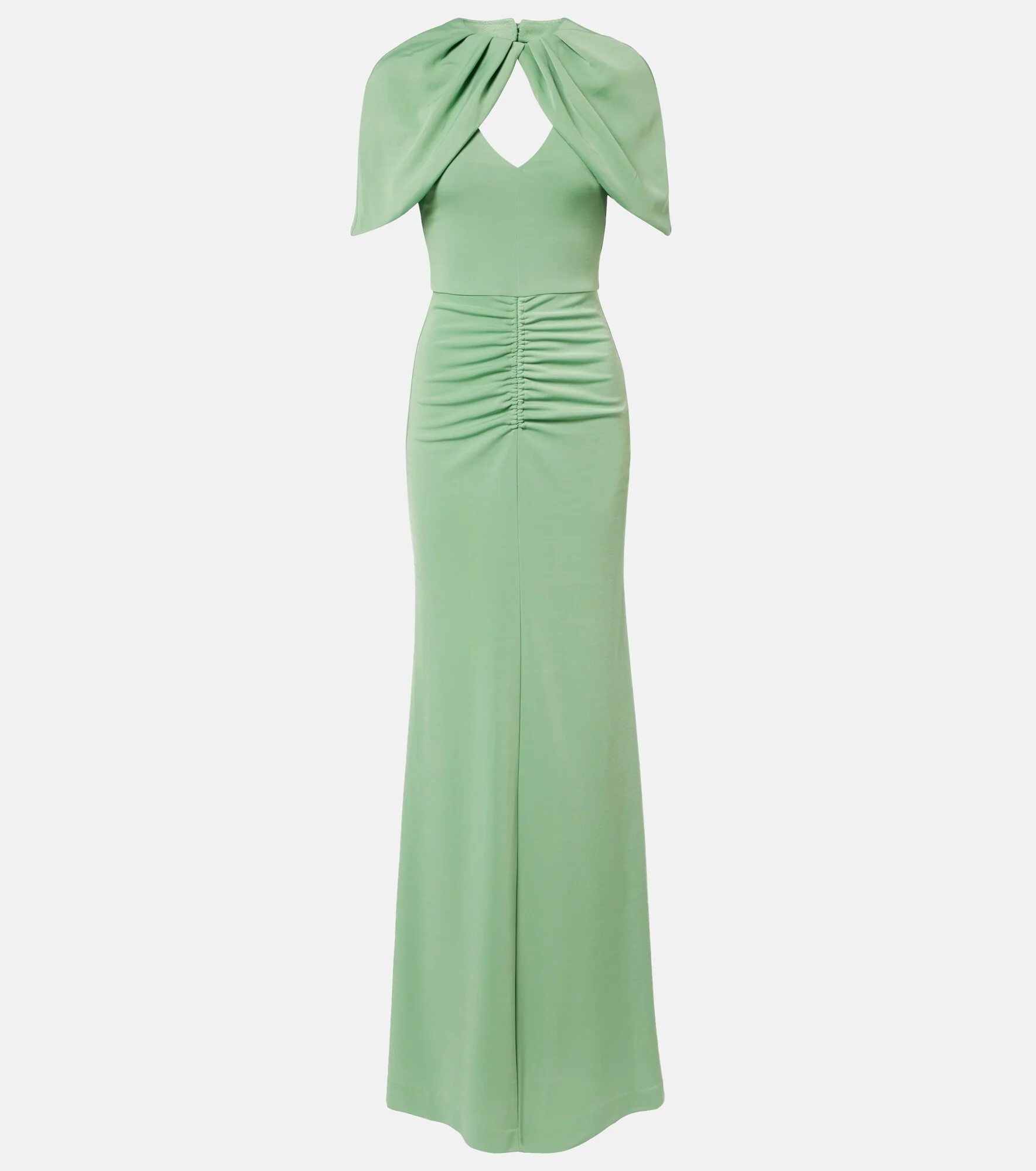 Isla caped ruched gown - 1