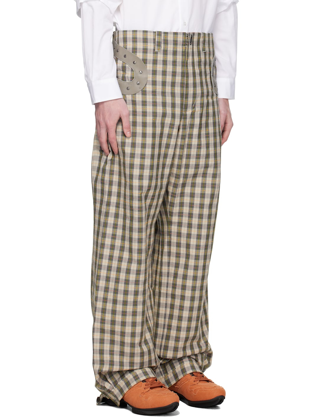 Gray & Taupe Fitz Trousers - 2