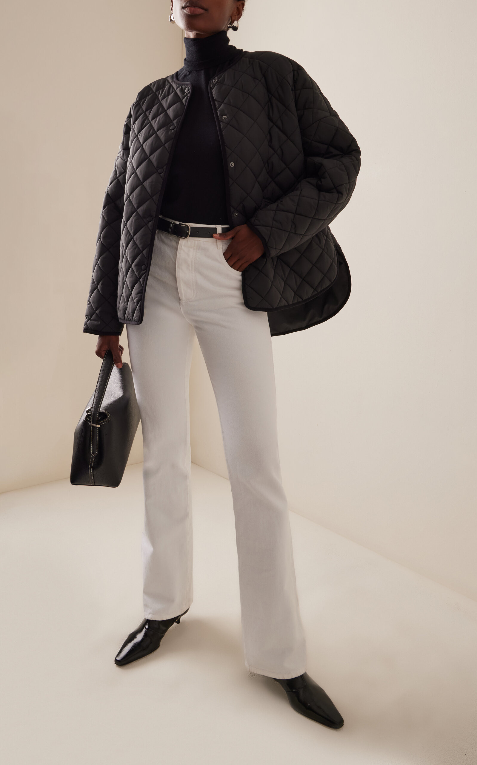 Oversized Quilted Jacket black - 2
