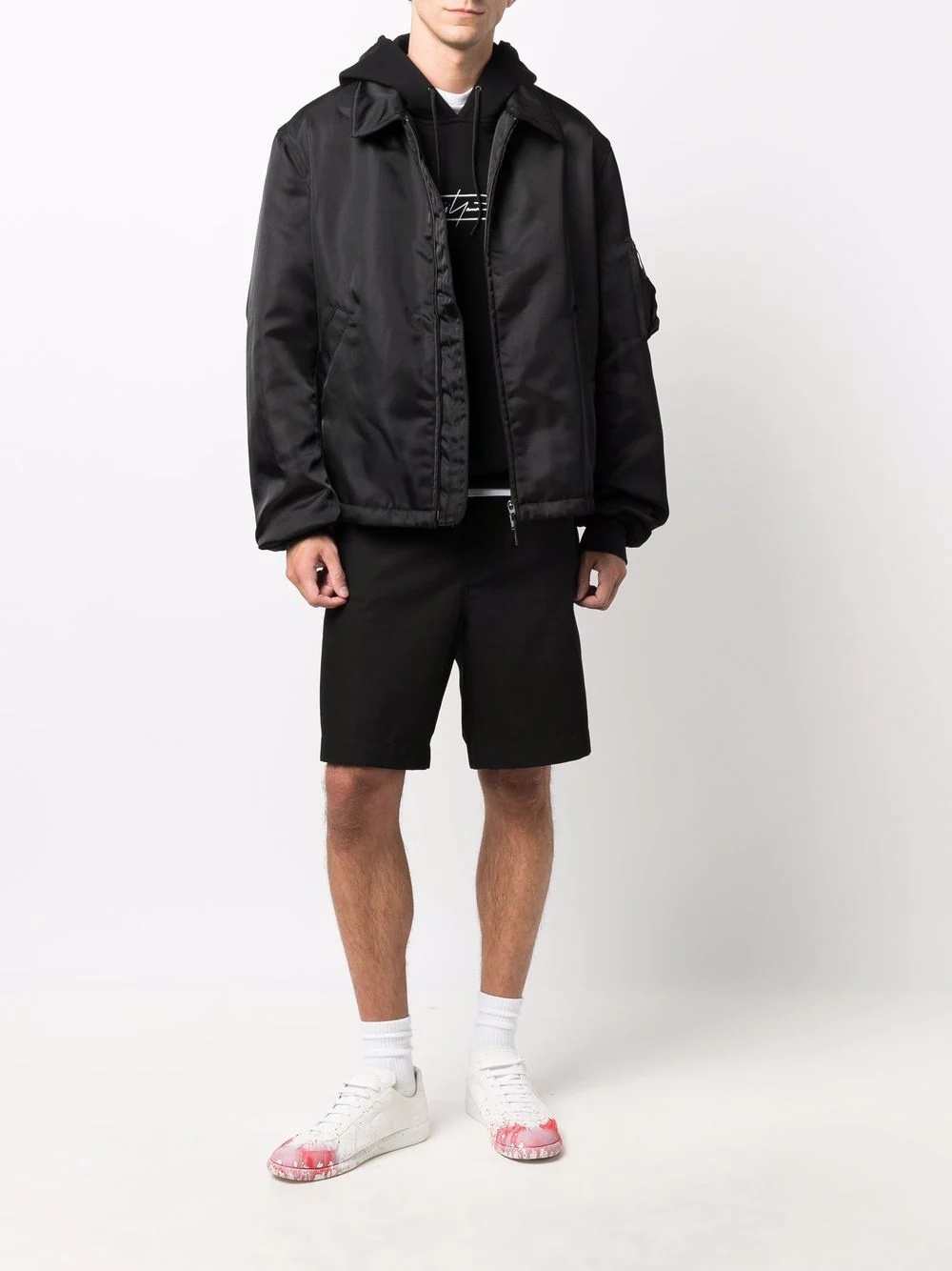 oversized shirt bomber jacket - 2