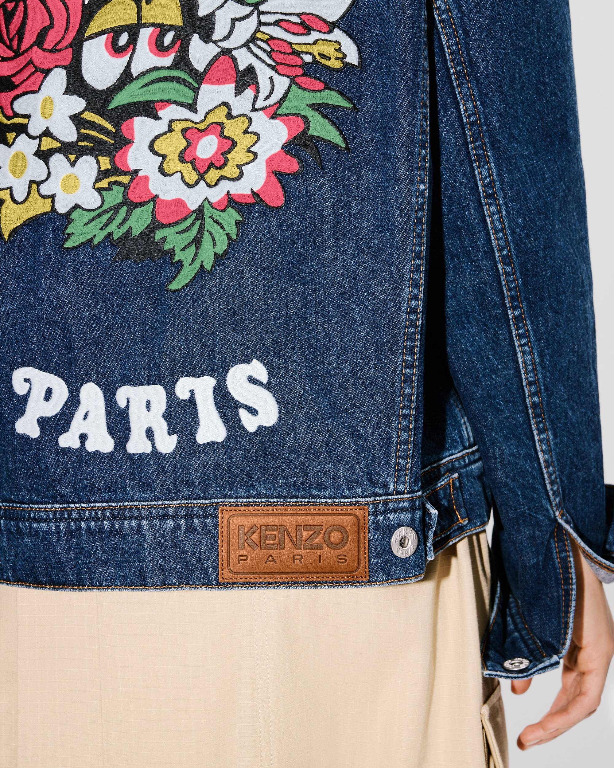 'KENZO by Verdy'  embroidered trucker jacket in japanese denim - 7
