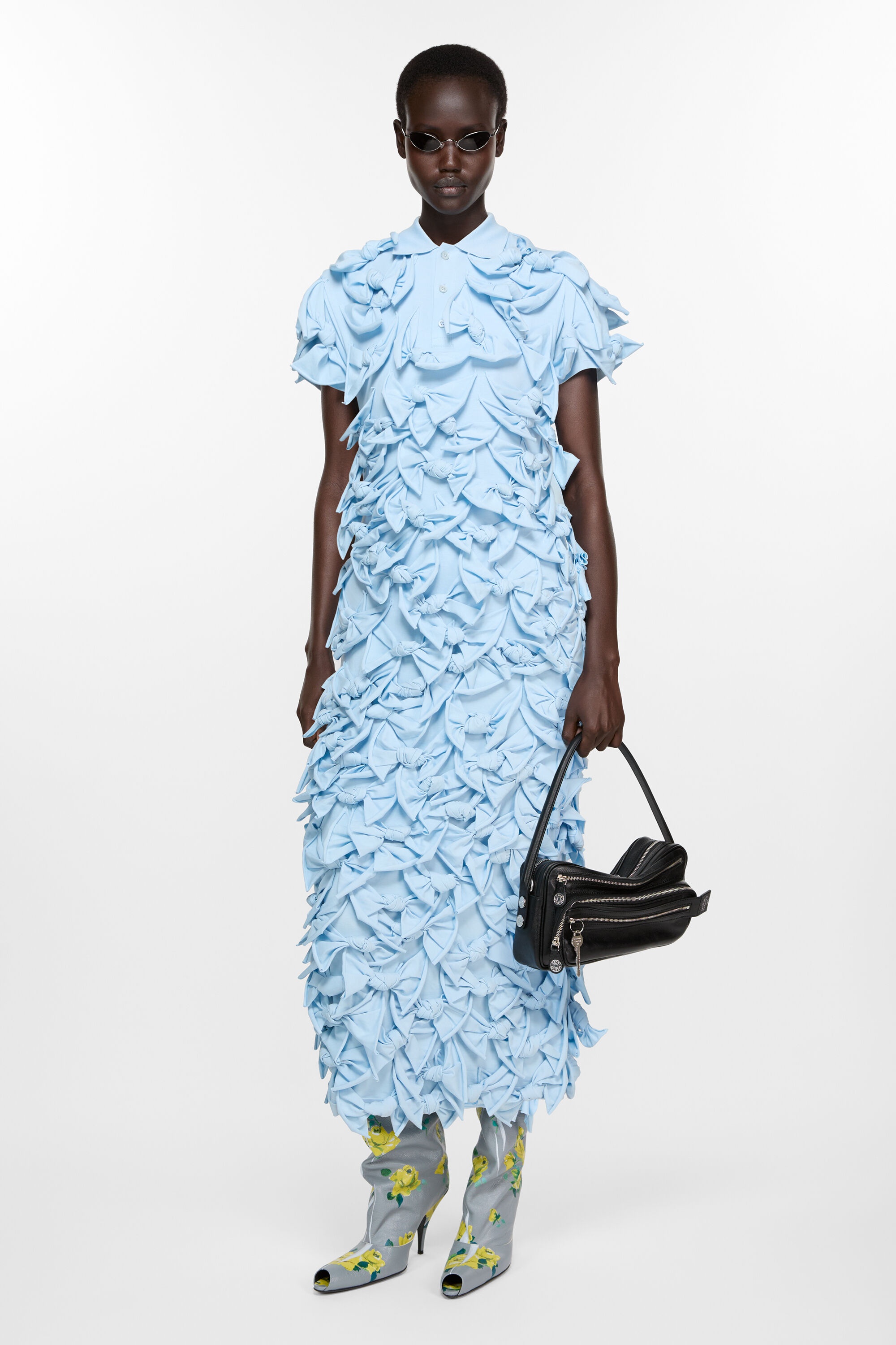 Bow dress - Light blue - 2