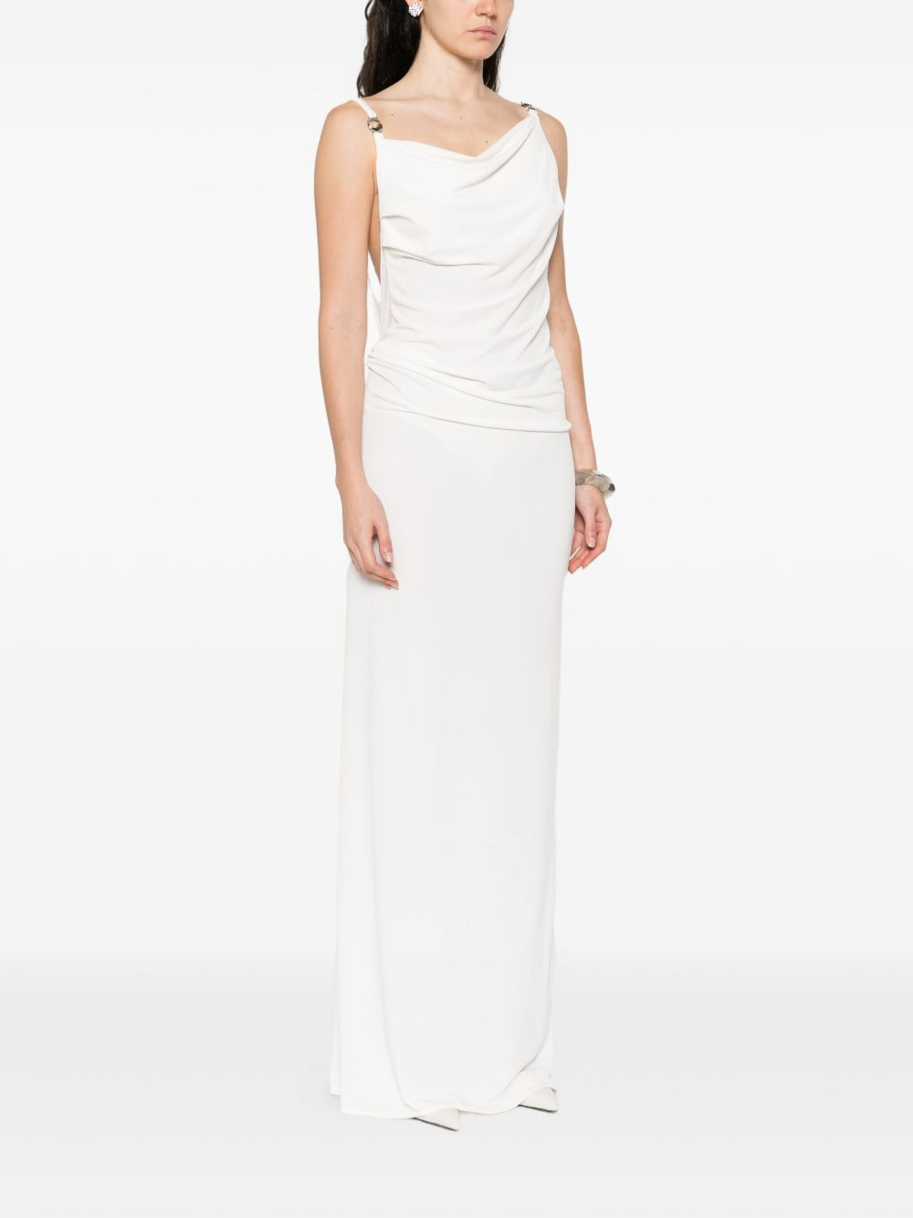 cowl-neck strap dress - 3