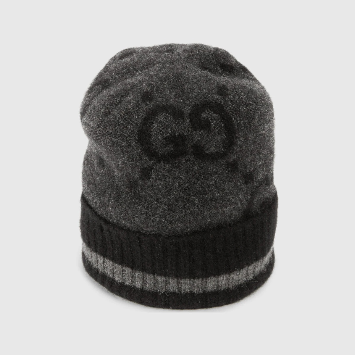 GG knit cashmere hat - 3