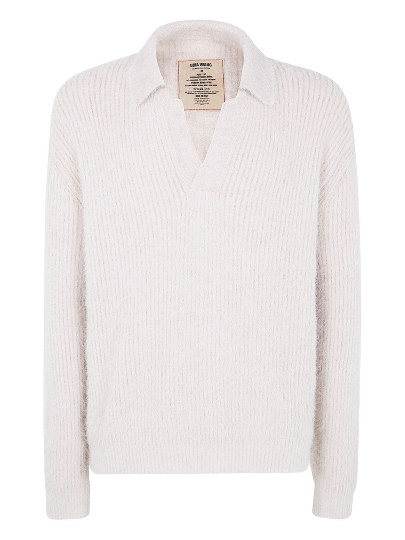Polo-neck ribbed sweater 1