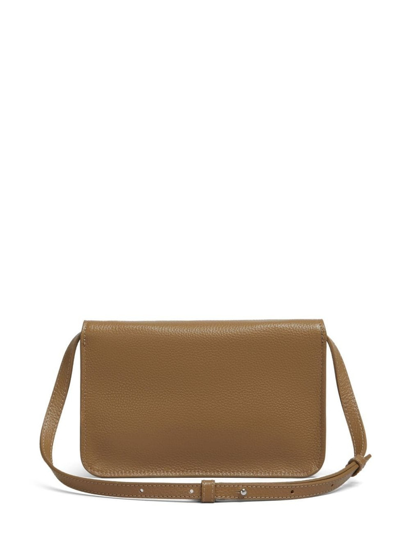 Marni logo-embroidered leather shoulder bag outlook