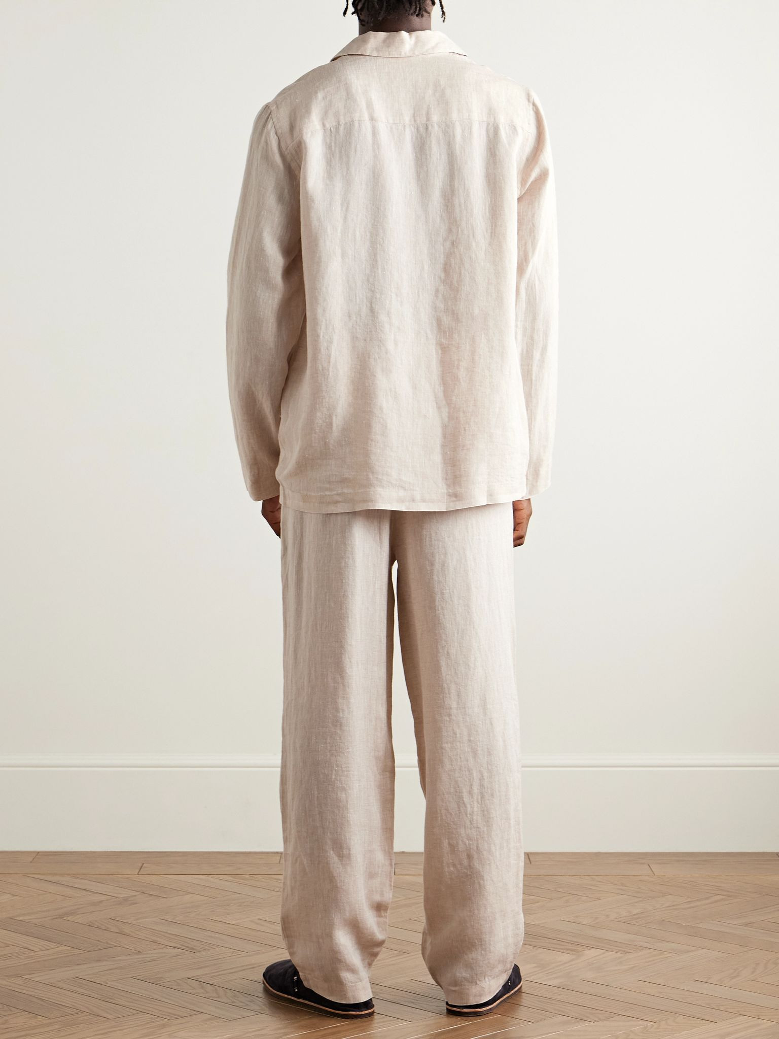 Sicily 1 Linen Pyjama Set Sand - 4