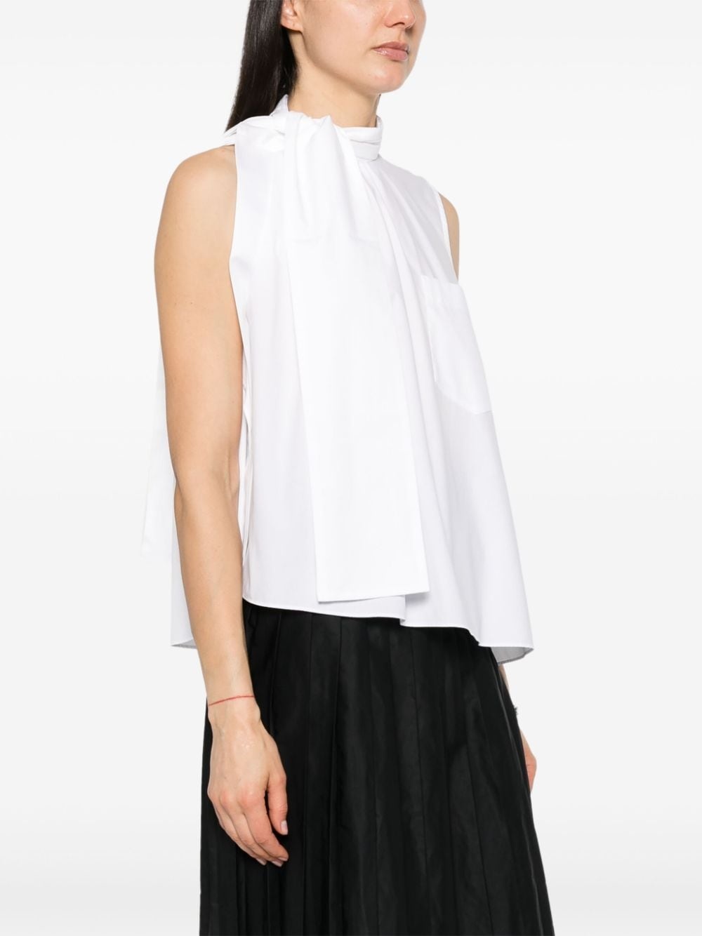 sleeveless poplin blouse - 3