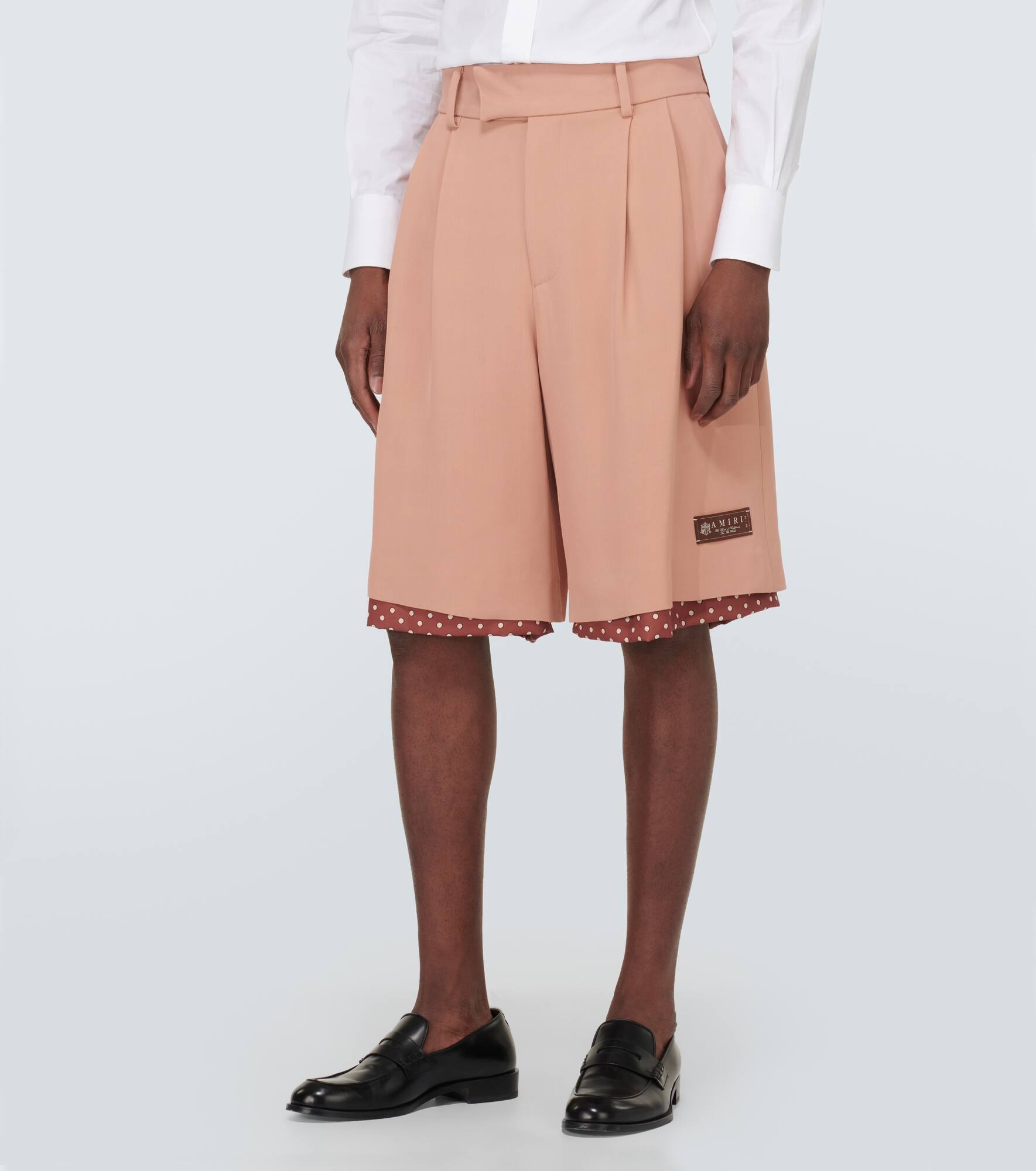 Layered polka-dot high-rise shorts - 3