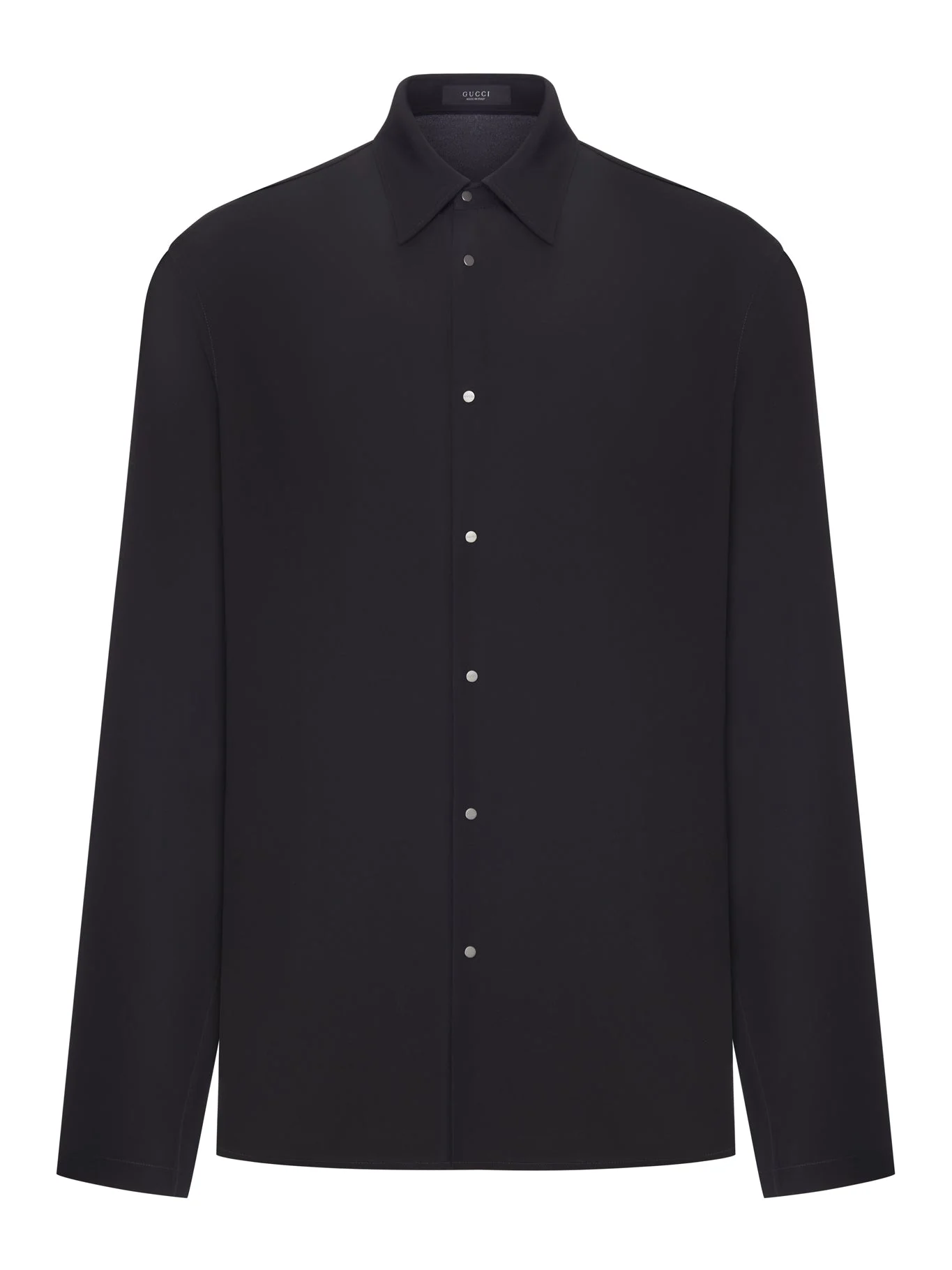 BLACK SILK SHIRT - 1