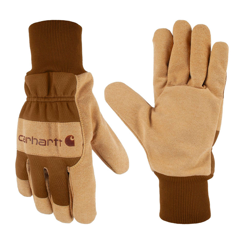 Synthetic Suede Knit Cuff Glove 1