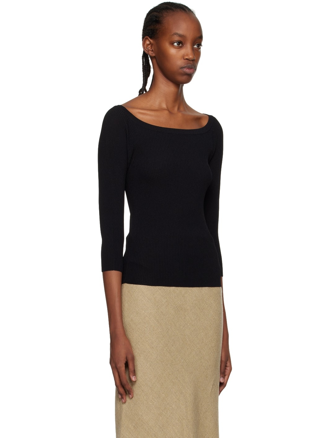 Black Saturno Long Sleeve T-Shirt - 4