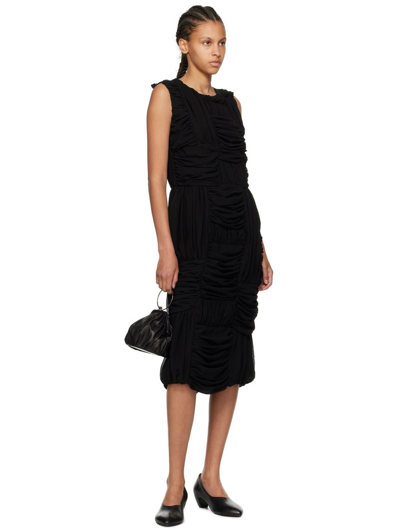 Comme des Garçons Comme des Garçons Black Ruched Midi Dress outlook