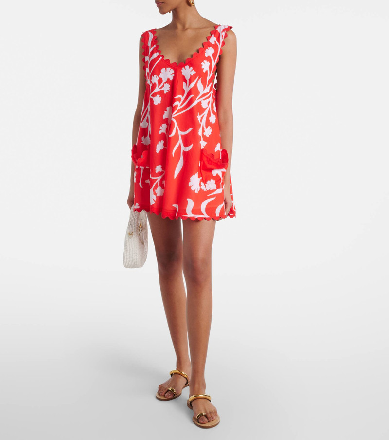 juliet dunn Printed scalloped cotton minidress outlook