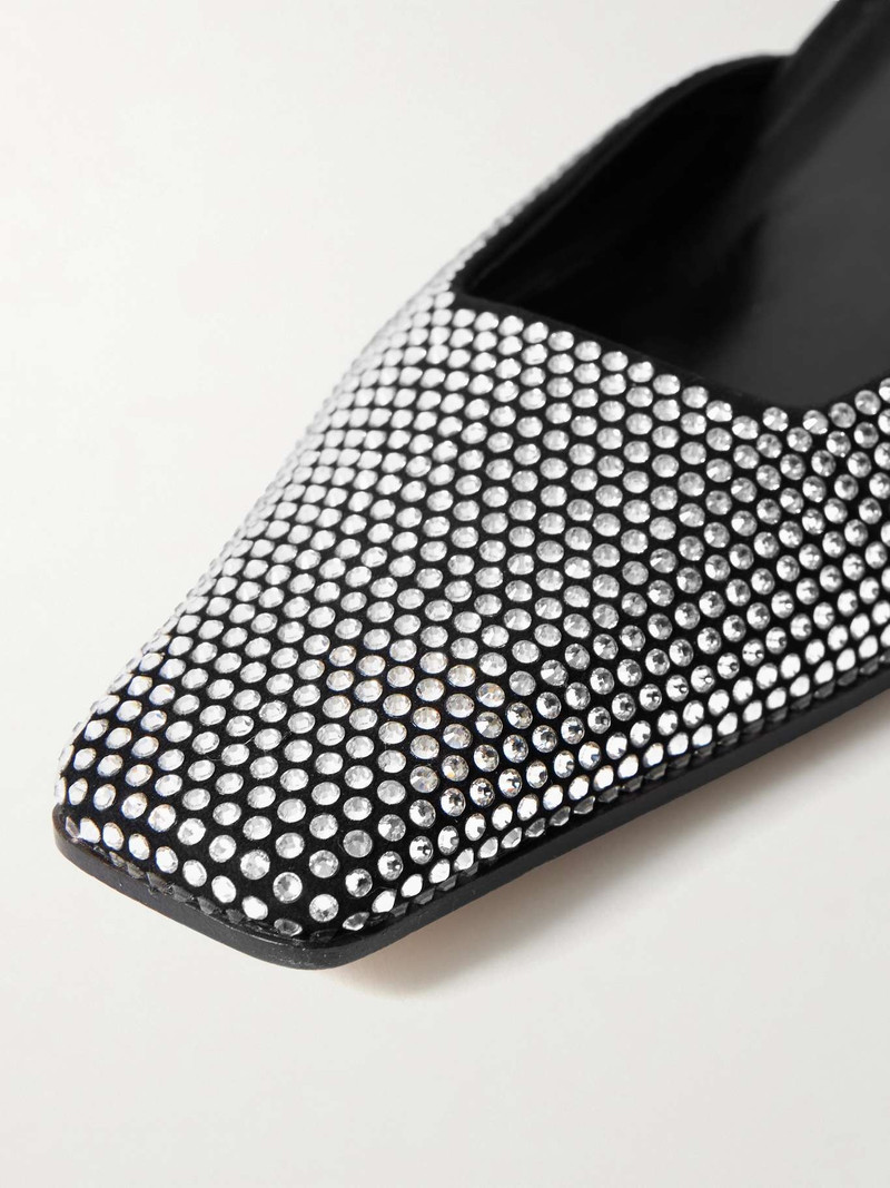 Roosevelt crystal-embellished 스웨드 slingback 펌프 4