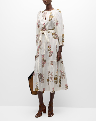 Vanessa Bruno Darabelle Floral-Print Cotton Midi Dress outlook