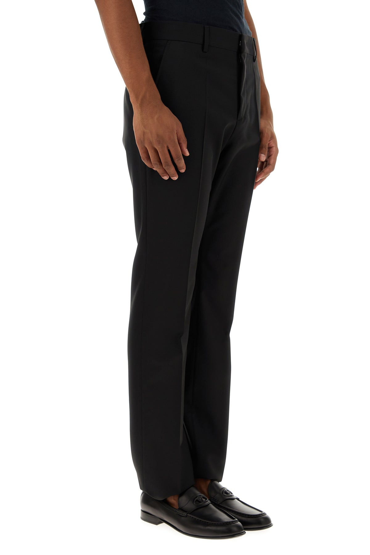 Black wool blend pant - 3