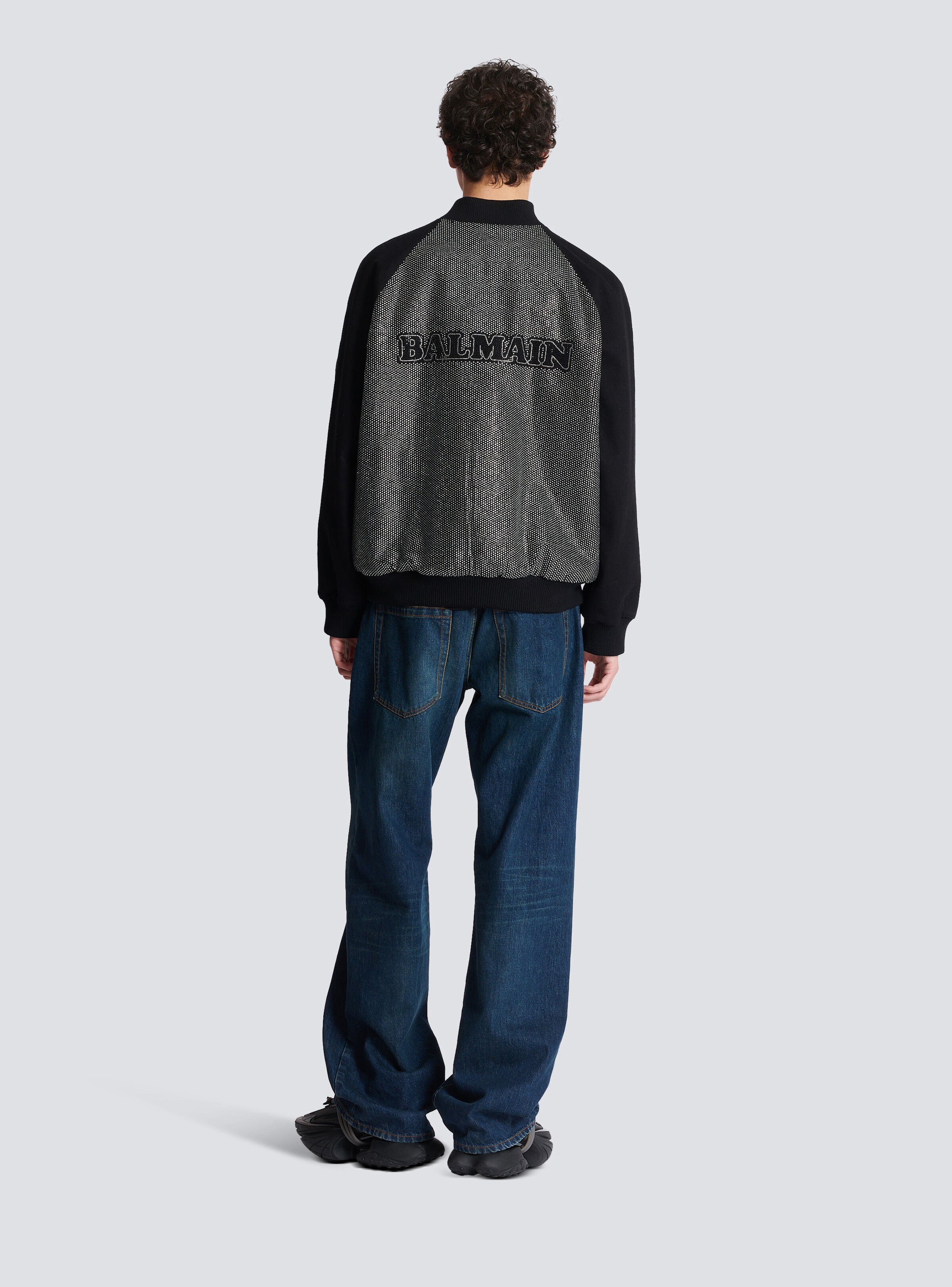 Balmain rhinestone bomber - 4
