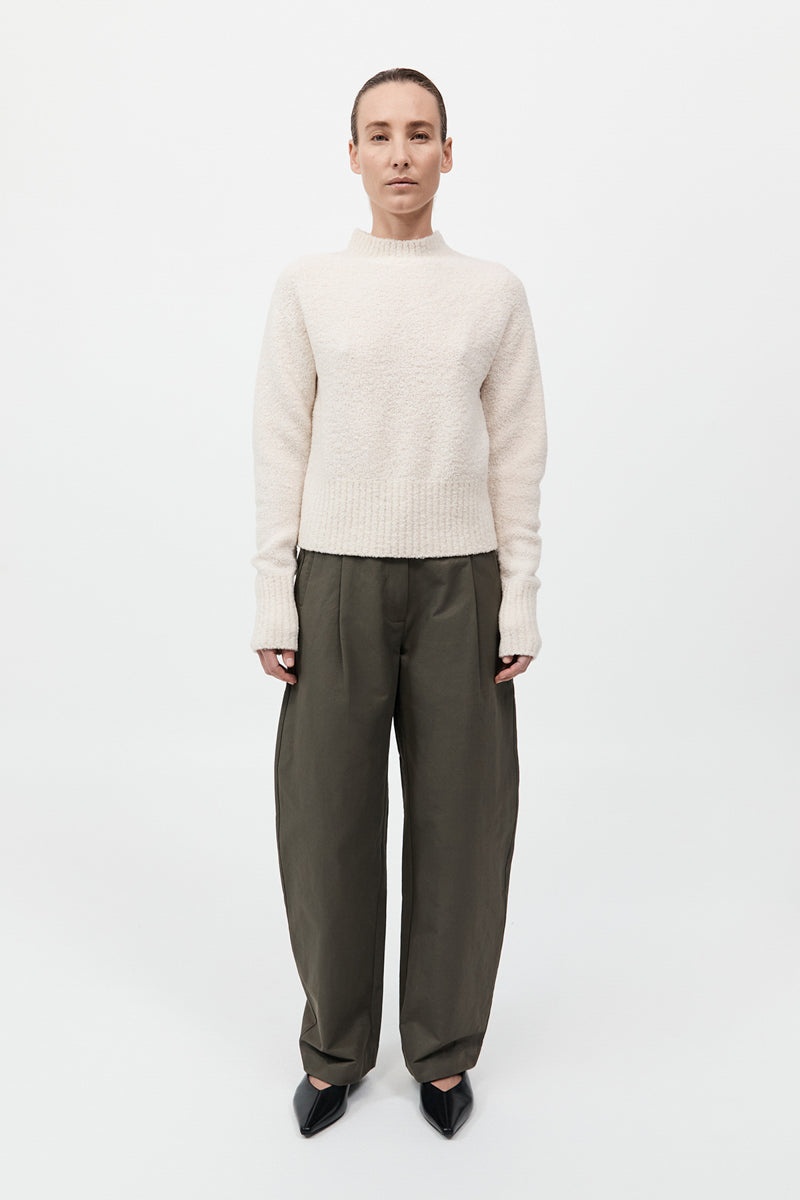 Boucle Wool Jumper - Off White - 5
