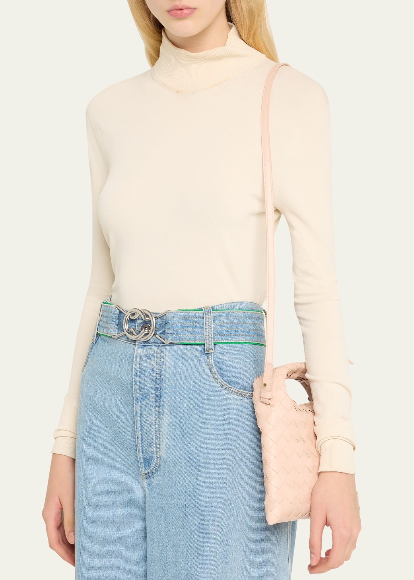 Hop Mini intrecciato Hobo Bag - 2