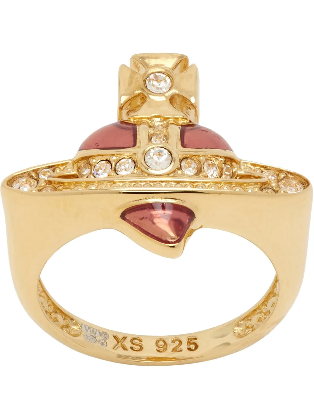 New Diamante Heart Ring - 1