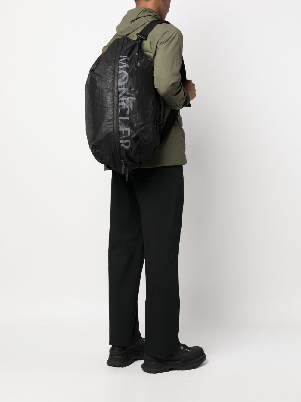 logo-print zipped backpack - 2