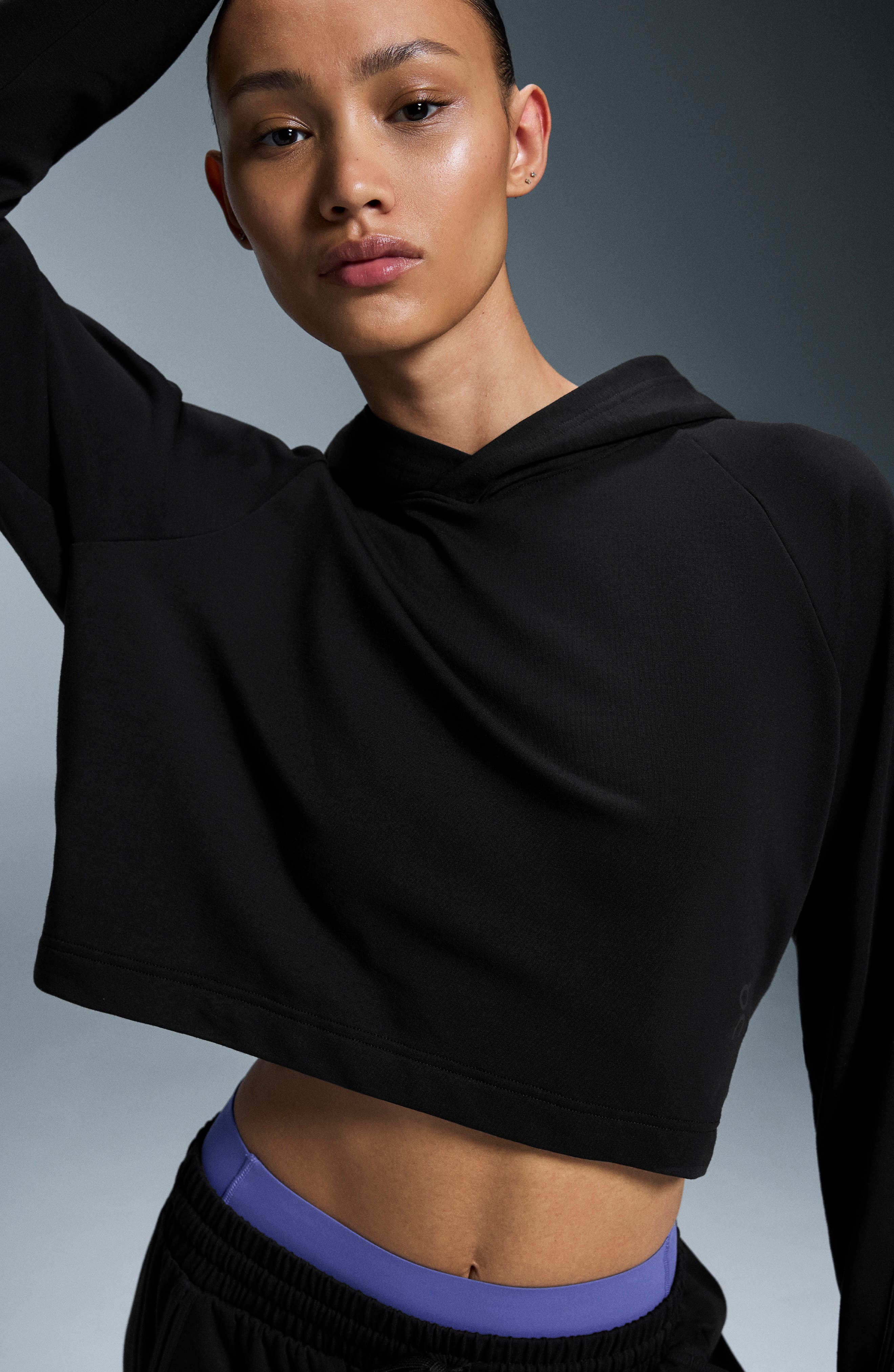 On Studio Crop Hoodie in Black at Nordstrom - 3